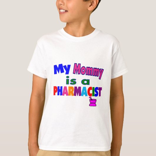 "Mijn moeder is apotheker" Kinder T-shirt (Voorkant)