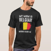 Mijn moeder is Belgisch Belgisch Pride Vlag Erfgoe T-shirt (Voorkant)