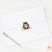 Mijn moeder is cooler dan jij vierkante sticker (Envelop)