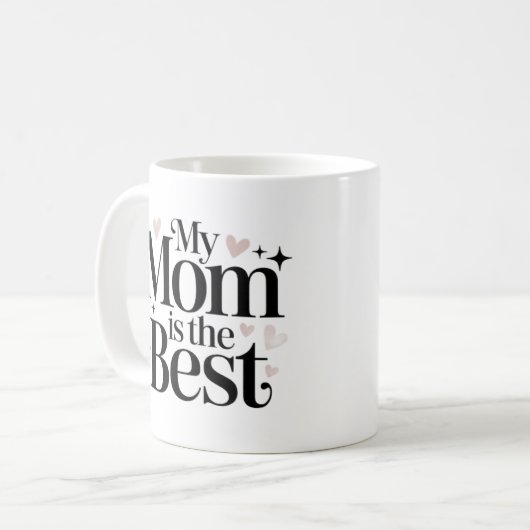 Mijn moeder is de beste Elegant Script Mok (Voorkant links)