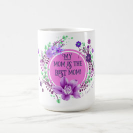 Mijn moeder is de beste moeder lavendelbloemen koffiemok