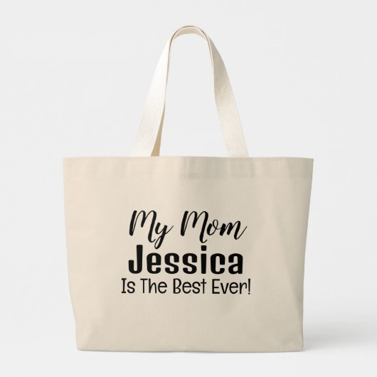 Mijn moeder is de beste Moederdag grote Canvas tas (Achterkant)