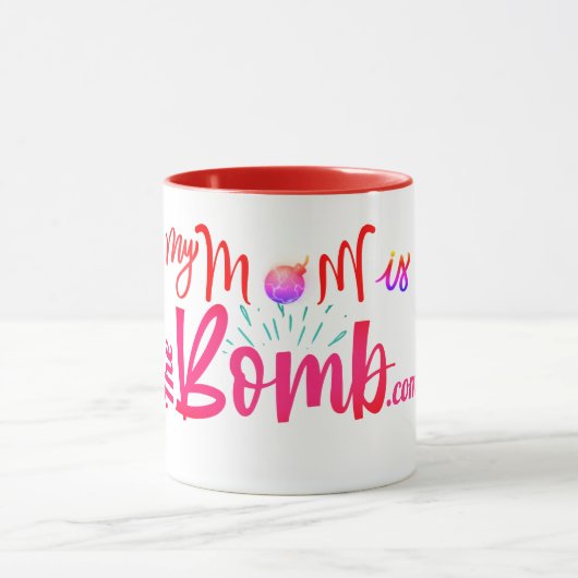 Mijn moeder is de Bomb Coffee-Mok Mok (Midden)