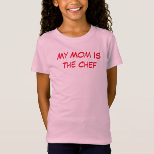 Mijn moeder is de chef-kok meisjes roze T-shirt