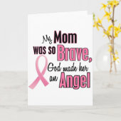 Mijn moeder is een engel borstkanker kaart (Gele Bloem)