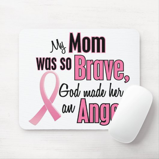 Mijn moeder is een engel borstkanker muismat (Met muis)