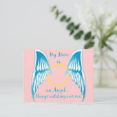 Mijn moeder is een engel briefkaart (Staand voorkant)