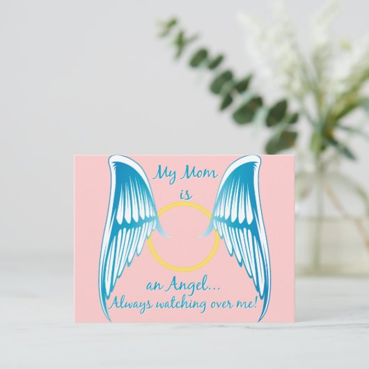 Mijn moeder is een engel briefkaart (Staand voorkant)