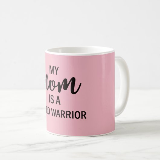 Mijn moeder is een Fibro Warrior Coffee Mok (Voorkant rechts)