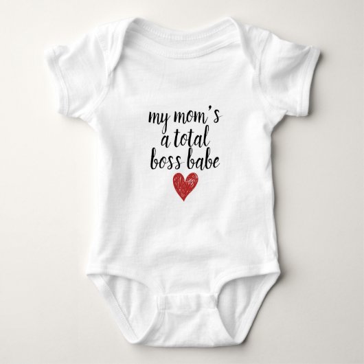 Mijn moeder is een hele baas ... cadeau voor baby romper (Voorkant)