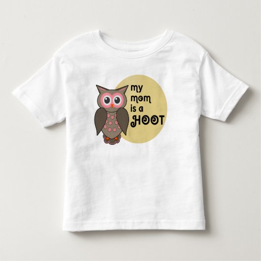 Mijn moeder is een hete uil. Papa ook. Kinder Shirts (Voorkant)
