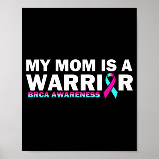 Mijn moeder is een krijger BRCA-bewustzijn Borstka Poster (Voorkant)