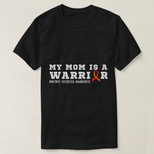 Mijn moeder is een krijger Multiple Sclerose Aware T-shirt (Design voorkant)