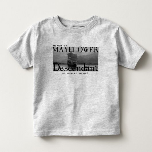 Mijn moeder is een Mayflower Descendant Kinder Shirts (Voorkant)
