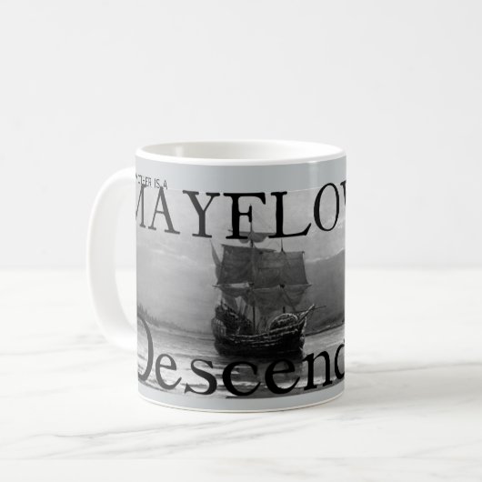 Mijn moeder is een Mayflower Descendant Koffiemok (Voorkant links)