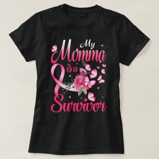 Mijn moeder is een overlevende borstkankerverwekke t-shirt (Design voorkant)