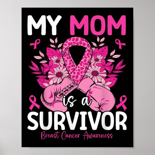 Mijn moeder is een overlevende die borstkanker ond poster (Voorkant)