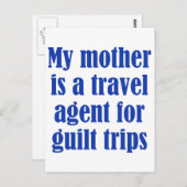 Mijn moeder is een reisagent voor schuldreizen briefkaart (Voorkant / Achterkant)