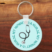 Mijn moeder is een verpleegster-T-shirt. Sleutelhanger (Voorkant)