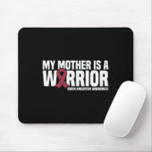 Mijn moeder is een Warrior Brain Aneurysm Awarenes Muismat (Met muis)