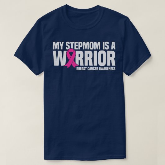 Mijn moeder is een Warrior Breast Cancer Bewusthei T-shirt (Design voorkant)