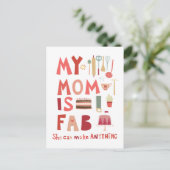 Mijn moeder is Fab Briefkaart (Staand voorkant)
