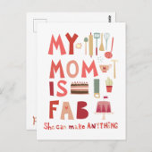 Mijn moeder is Fab Briefkaart (Voorkant / Achterkant)