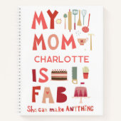 Mijn moeder is Fab gepersonaliseerd plezier Notitieboek (Voorkant)
