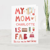 Mijn moeder is Fab gepersonaliseerde Fun Kaart (Voorkant)