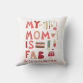 Mijn moeder is Fab Modern Lettering Kussen (Achterkant)