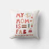 Mijn moeder is Fab Modern Lettering Kussen (Voorkant)