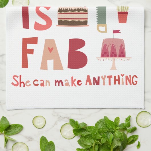 Mijn moeder is Fab Theedoek (Gevouwen)