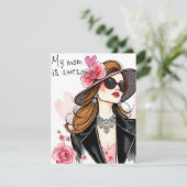 Mijn moeder is fantastisch feestdagenkaart (Staand voorkant)
