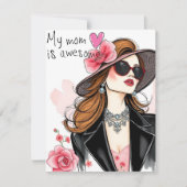 Mijn moeder is fantastisch feestdagenkaart (Voorkant)