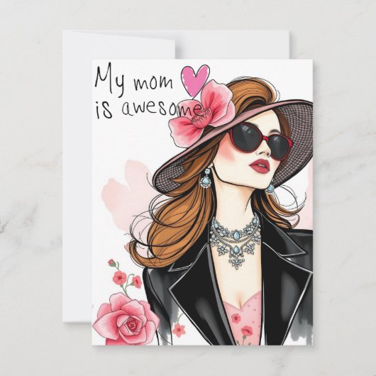 Mijn moeder is fantastisch feestdagenkaart (Voorkant)