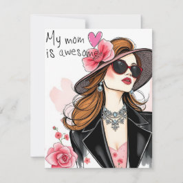 Mijn moeder is fantastisch feestdagenkaart