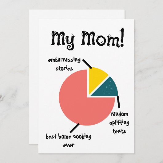 Mijn moeder is grappig, aangepaste verrassingen vo feestdagenkaart (Voorkant / Achterkant)