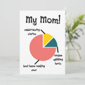 Mijn moeder is grappig, aangepaste verrassingen vo feestdagenkaart (Staand voorkant)