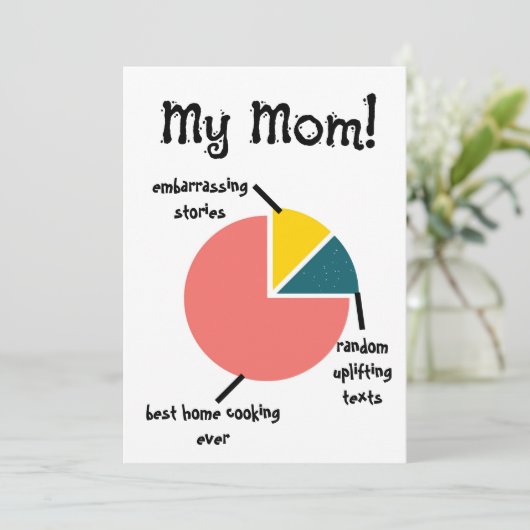 Mijn moeder is grappig, aangepaste verrassingen vo feestdagenkaart (Staand voorkant)