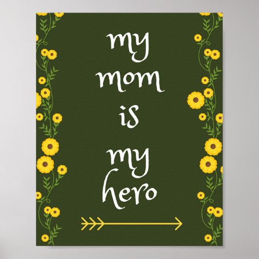 Mijn moeder is mijn held poster (Voorkant)