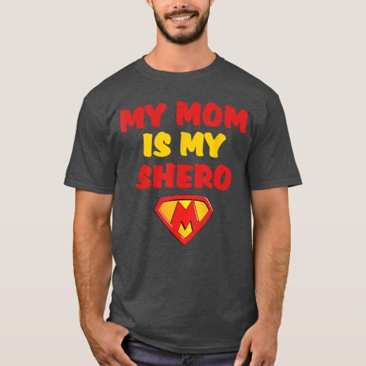 MIJN MOEDER IS MIJN HELDIN SUPER HELDEN T-SHIRT Mo (Voorkant)