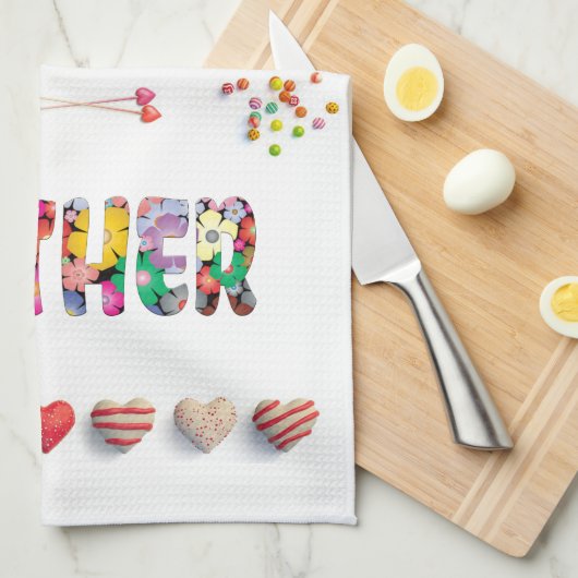 Mijn moeder is mijn koningin theedoek (Quarter Fold)