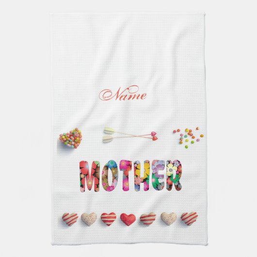 Mijn moeder is mijn koningin theedoek (Verticaal)