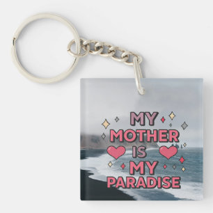 "Mijn Moeder is Mijn Paradijs" – Elegante Acryl Sl Sleutelhanger