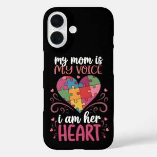 Mijn moeder is mijn stem Autisme Autistisch Bewust iPhone 16 Hoesje