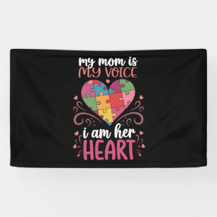 Mijn moeder is mijn stem Autisme Autistisch Bewust Spandoek