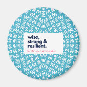 Mijn moeder is Priceless-Wise, sterk en veerkracht Magneet (Voorkant)