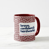 Mijn moeder is wrijvingsloos, vol vertrouwen en ha mok (Voorkant rechts)