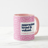 Mijn moeder is zonder prijs gewaardeerd, geliefd e mok (Voorkant rechts)