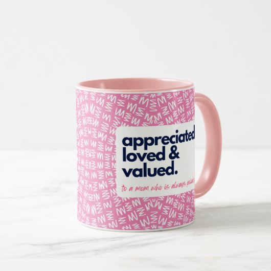 Mijn moeder is zonder prijs gewaardeerd, geliefd e mok (Voorkant rechts)